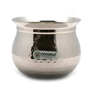 Coconut Stainless Steel - Cookware/Oreo Hammered Handi -1 Unit - Capacity - 500 ML