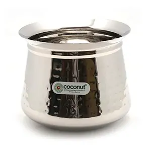 Coconut Stainless Steel - Cookware/Radiant Hammered Handi -1 Unit - Capacity - 1850 ML