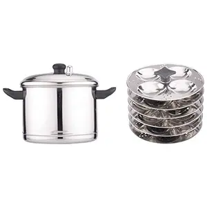 Coconut Stainless Steel Idly Cooker 6-Piece Silver