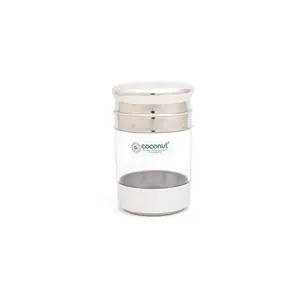 Coconut Crystal Canister/Unbreakable Jar/Storage Container/Utility Box -1 Unit - Capacity - 250ML Diameter - 7.5 cm