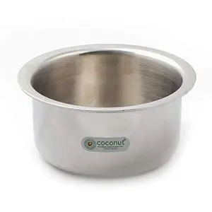 Coconut Stainless Steel Fusion Series Triply Tope / Cookware - 1 Unit -Daimention - 17CM -Thickness - 3MM (Induction Friendly)