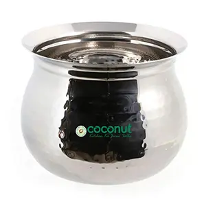 Coconut Stainless Steel - Cookware/Oreo Hammered Handi -1 Unit - Capacity - 2600 ML