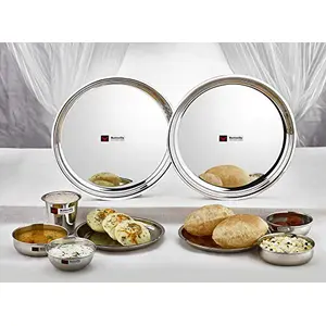 Butterfly Stainless Steel Premium Tiffin Set Tableware 14 Pieces Silver