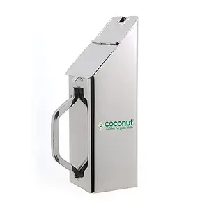 Coconut Stainless Steel Square Times Jug/Fridge Jug/Water Pitcher with Lid  1 Unit - 1500ML