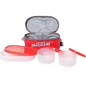Milton Double Decker Lunch Box (3 Container) Red