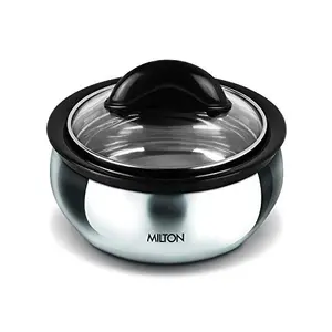 MILTON Clarion Stainless Steel Solid Casserole with Lid Set (1950 ml Silver)
