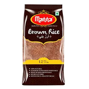 Manna Brown Rice - Unpolished 1 Kg (35.27 OZ)