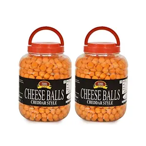 Cheese Balls (Cheddar Flavour Plant-Based  Snack Party Pack) 800 gm. Pack of 2