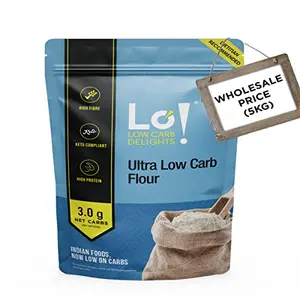 Lo! Low Carb Delights - Ultra Low Carb Keto Atta | Dietitian Recommended Keto Flour | Lab Tested Keto Food Products for Keto Diet (5kg)