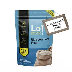 Lo! Low Carb Delights - Ultra Low Carb Keto Atta | Dietitian Recommended Keto Flour | Lab Tested Keto Food Products for Keto Diet (2kg)