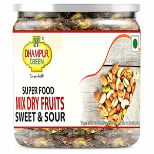 green Super Food Mix Dry Fruits Trail Mix Sweet & Sour Healthy Snacks Superfood for Party Kids 250g