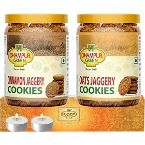Speciality Jaggery Cookies Biscuit Gift Box No Added Sugar - Cinnamon Jaggery Cookies and Oats Jaggery Bakery Cookies Biscuit 600grams