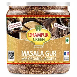green Masala Gur for Chai  250g | Masala Gur Powder for Tea Natural Chemical Free Sulphurless Gur Masala with Indian Spices Desi Cutting Chai