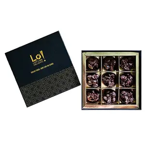 Lo! Foods - Sugar Free Chocolate Rocher (90g) | Diet Friendly Premium Chocolates | Dark Chocolate Gift Pack | Hand - Dipped Chocolate Nuts | Healthy Chocolate for Eating