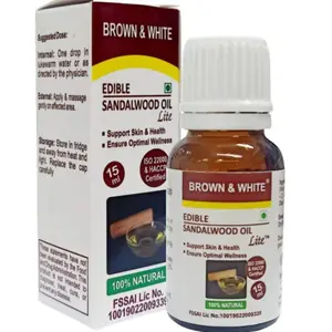 Brown & White Edible Sandalwood Oil Lite