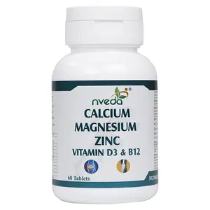 Nveda Calcium Magnesium Zinc Vitamin D3 & B12 Tablets