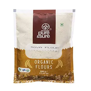 Phalada Pure & Sure Organic Soya Flour | Soya Atta | Pure and Sure Soyabean Flour 500 grams.