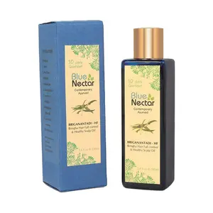 Blue Nectar Briganantadi - Hf Bringha Hair Fall Control & Healthy Scalp Hair Oil
