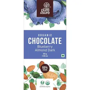 Pure & Sure Organic Chocolate Blueberry Almond Dark