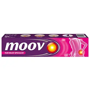 Moov Fast Pain Relief Cream - 50g | Suitable for Back Pain Muscle Pain Joint Pain Knee Pain | 100% Ayurvedic Formula | Suitable for Sports & Gym related injuries