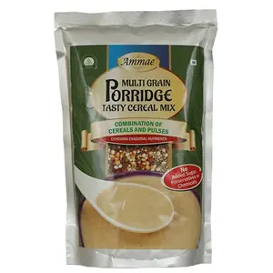 Ammae Multigrain Porridge Tasty Cereal Mix, 425g, Pack of 2, Suitable for all, Contains No preservatives or chemicals and No added sugar or salt