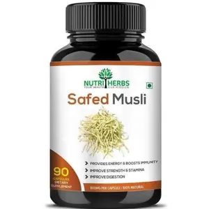 Nutriherbs Organic Safed Musli 800 Mg 90 Capsules