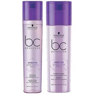 Schwarzkopf Professional BC Bonacure Keratin Smooth Perfect Micellar Shampoo & Conditioner Combo