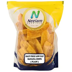 Low Fat Salt Free Banana Chips (Plain) 400 gm (14.10 OZ)