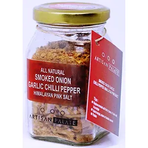 Artisan Palate - All Natural Smoked Onion Garlic Chilli Pepper Himalayan Pink Salt Pack of 150 Grams