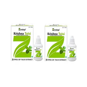 Zindagi Krishna Tulsi Liquid Extract - Natural Antioxidants Very Helpful In Cough Cold - Herbal Tulsi Drops - Pack Of 2 (Offer Only For 5 Days)