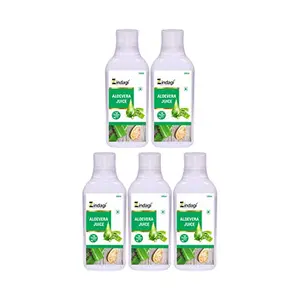 Zindagi Aloevera Juice- Improve Digestive System - 100% Pure And Natural Herbal Supplement (500 Ml Each) Pack of 5