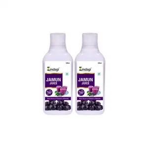 Zindagi Pure Jamun Juice - Sugar Free Premium - 100% Natural & Healthy - Diabetic Juice (500 ml) Pack of 2