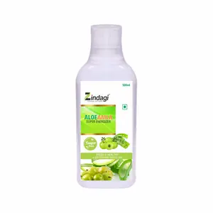 Zindagi Natural Aloe Amla Juice - Natural Immunity Booster - No Added Sugar - Health Drink (500 Ml) 