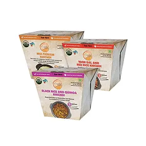 Organic Roots Super Grains Khichdi Combo Instant Khichdi Healthy Snacks Ready To Eat & Cook Meal No Preservatives Full Meal 130 Gm (Pack of 3)