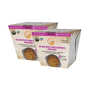 Organic Roots Black Rice & Quinoa Khichdi Superfood Instant Food Healthy Food Ready to Eat Full Meal No MSG No Preservatives 55 Gm (Pack of 2)