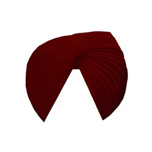 Sikh Cotton Turban for Men | Mahroon Color | 5 MTS Unstitched Punjabi Pagri