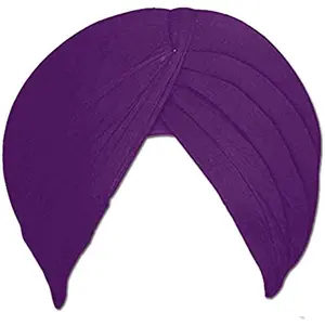 Sikh Cotton Turban for Men | Dark Orchid Color | 7 MTS Stitched Punjabi Pagri