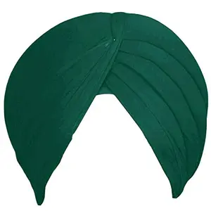 Sikh Cotton Turban for Men | Cadmium Green Color | 5mts Unstitched Punjabi Pagri