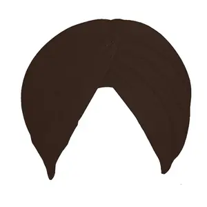 Sikh Cotton Turban for Men | Brown Color | 5mts Unstitched Punjabi Pagri