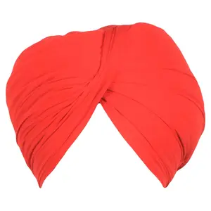 Sikh Cotton Turban for Men | Fire Opal Color | 6 MTS Stitched Punjabi Pagri