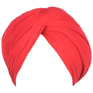 Sikh Cotton Turban for Men |Brick Color | 6 MTS Stitched Punjabi Pagri