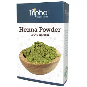 TRIPHAL Henna Leaf Powder | 100% Natural -100Gm