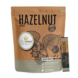 Instant Green Coffee for Weight Loss (Flavour: Hazelnut 20 Sachets) - Easy to Use