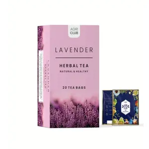 Lavender Tea Herbal Infusion Tea | 20 Herbal Tea Bags | Herbal Tea for Sleep and Skin Care|Stress Relief and Anxiety | Agri Club