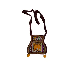 Silkrute Fashionable Sling BagSilkrute Hand Embroidered on One Side