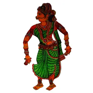 Silkrute Handpainted Leather Foldable Puppet - Sita