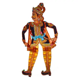 Silkrute Handpainted Leather Foldable Puppet - Meghnath