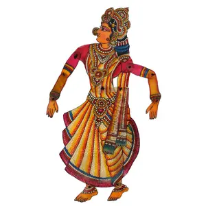 Silkrute Leather Hand Painted Foldable Puppet - Sita