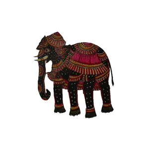 Silkrute Leather Hand Painted Foldable Puppet - Elephant