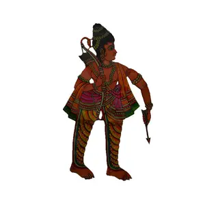 Silkrute Leather Hand Painted Foldable Puppet - Lord Lakshman